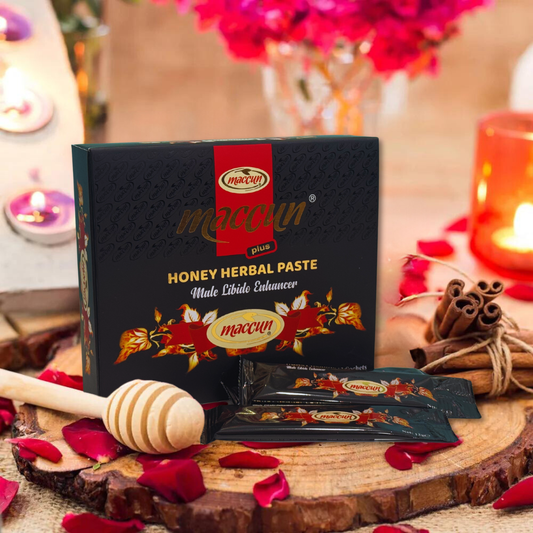 Maccun Plus – Pastă naturală cu miere și plante pentru potență și vitalitate masculină